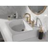 imageDelta Trinsic PullDown Widespread Bathroom Faucet with Wheel Handle Polished Nickel High Arc 3Hole Bathroom Sink Faucet with Sprayer Metal PushPop Drain Assembly Polished Nickel 3558PNPDDSTChampagne Bronze