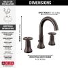 imageDelta Trinsic PullDown Widespread Bathroom Faucet with Wheel Handle Polished Nickel High Arc 3Hole Bathroom Sink Faucet with Sprayer Metal PushPop Drain Assembly Polished Nickel 3558PNPDDSTVenetian Bronze