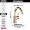 imageDelta Trinsic Swivel Spout High Arc 1Hole Bathroom Faucet Polished Nickel Single Hole Bathroom Sink Faucet PushPop Drain Assembly Polished Nickel 559HAPNDSTChampagne Bronze