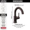 imageDelta Trinsic Swivel Spout High Arc 1Hole Bathroom Faucet Polished Nickel Single Hole Bathroom Sink Faucet PushPop Drain Assembly Polished Nickel 559HAPNDSTVenetian Bronze