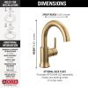 imageDelta Trinsic Swivel Spout High Arc 1Hole Bathroom Faucet Polished Nickel Single Hole Bathroom Sink Faucet PushPop Drain Assembly Polished Nickel 559HAPNDSTChampagne Bronze