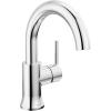 imageDelta Trinsic Swivel Spout High Arc 1Hole Bathroom Faucet Polished Nickel Single Hole Bathroom Sink Faucet PushPop Drain Assembly Polished Nickel 559HAPNDSTChrome