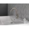 imageDelta Trinsic Swivel Spout High Arc 1Hole Bathroom Faucet Polished Nickel Single Hole Bathroom Sink Faucet PushPop Drain Assembly Polished Nickel 559HAPNDSTStainless