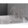 imageDelta Trinsic Swivel Spout High Arc 1Hole Bathroom Faucet Polished Nickel Single Hole Bathroom Sink Faucet PushPop Drain Assembly Polished Nickel 559HAPNDSTStainless