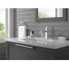 imageDelta Velum Matte Black Bathroom Faucet 1 Hole Single Hole Bathroom Sink Faucet for Vanity Metal PushPop Drain Assembly Matte Black 537BLMPUDSTChrome