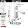 imageDelta Velum Matte Black Bathroom Faucet 1 Hole Single Hole Bathroom Sink Faucet for Vanity Metal PushPop Drain Assembly Matte Black 537BLMPUDSTChrome