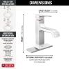 imageDelta Velum Matte Black Bathroom Faucet 1 Hole Single Hole Bathroom Sink Faucet for Vanity Metal PushPop Drain Assembly Matte Black 537BLMPUDSTChrome