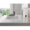imageDelta Velum Matte Black Bathroom Faucet 1 Hole Single Hole Bathroom Sink Faucet for Vanity Metal PushPop Drain Assembly Matte Black 537BLMPUDSTChrome