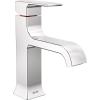 imageDelta Velum Matte Black Bathroom Faucet 1 Hole Single Hole Bathroom Sink Faucet for Vanity Metal PushPop Drain Assembly Matte Black 537BLMPUDSTChrome
