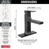 imageDelta Velum Matte Black Bathroom Faucet 1 Hole Single Hole Bathroom Sink Faucet for Vanity Metal PushPop Drain Assembly Matte Black 537BLMPUDSTMatte Black