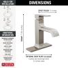 imageDelta Velum Matte Black Bathroom Faucet 1 Hole Single Hole Bathroom Sink Faucet for Vanity Metal PushPop Drain Assembly Matte Black 537BLMPUDSTStainless