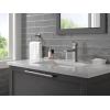 imageDelta Velum Matte Black Bathroom Faucet 1 Hole Single Hole Bathroom Sink Faucet for Vanity Metal PushPop Drain Assembly Matte Black 537BLMPUDSTStainless