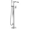imageDELTA FAUCET T4768BLFL Tub Filler with Handshower FloorMount Matte BlackChrome