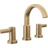 imageDelta Albion Brushed Gold Bathroom Faucet 3 Hole 8 Inch Widespread Bathroom Sink Faucet for Vanity Metal PushPop Drain Assembly Champagne Bronze 35855LFCZChampagne Bronze