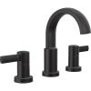 imageDelta Albion Brushed Gold Bathroom Faucet 3 Hole 8 Inch Widespread Bathroom Sink Faucet for Vanity Metal PushPop Drain Assembly Champagne Bronze 35855LFCZMatte Black