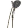 imageDelta Faucet 4Spray In2ition Dual Shower Head with Handheld Spray Brushed Nickel Shower Head with Hose Handheld Shower Heads Showerheads ampamp Handheld Showers Stainless 58467SSStainless