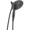 imageDelta Faucet 5Spray In2ition 2in1 Dual Shower Head with HandHeld Spray Oil Rubbed Bronze Hand Held Shower Head with Hose Handheld Shower Heads 25 GPM Shower Head Venetian Bronze 58569RB25PKVenetian Bronze
