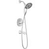 imageDelta Faucet Albion 14 Series SingleHandle Tub and Shower Faucet Set Gold Shower Trim Kit with 4Setting In2ition 2in1 Dual Shower Head Champagne Bronze T144855CZI Valve Not IncludedChrome