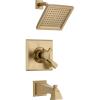 imageDelta Faucet Dryden 14 Series SingleFunction Tub and Shower Trim Kit with SingleSpray TouchClean Shower Head Champagne Bronze T14451CZ Valve Not IncludedChampagne Bronze