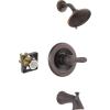 imageDelta Faucet Lahara 14 Series SingleHandle Tub and Shower Trim Kit Shower Faucet with 5Spray TouchClean Shower Head Stainless T14438SS Valve Not Included Without RoughVenetian Bronze