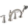 imageDelta Faucet Linden Roman Tub Faucet with Hand Shower  T4794CZ  Bathroom Tub Faucet Handles ampamp Hand Shower  Classic Bathroom Accessories  Champagne Bronze Valve Sold SeparatelyStainless