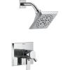 imageDelta Faucet Pivotal 17 Series DualFunction Shower Faucet Shower Trim Kit 5Spray H2Okinetic Shower Head Matte Black T17299BL Valve Not Included Without RoughChrome