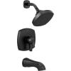 imageDelta Faucet Stryke 17 Series DualFunction Tub and Shower Trim Kit Shower Faucet SingleSpray H2Okinetic Shower Head Matte Black T17476BL Valve Not Included