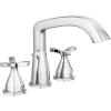 imageDelta Faucet Stryke Roman Tub Faucet  T27766BL  Sleek Bathtub Handles ampamp Faucet  Modern Bathroom Fixtures  Matte Black Spoke Handles Valve Sold SeparatelyChrome