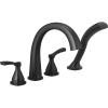 imageDelta Faucet Stryke Roman Tub Faucet  T4777  Bathtub Handles Faucet ampamp Diverter  Modern Bathroom Fixtures  Chrome Lever Handles Valve Sold SeparatelyMatte Black