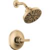 imageDelta Faucet Tetra 14 Series Gold Shower Faucet Set with H2Okinetic Shower Head Shower Trim Kit Gold Shower Faucet Lumicoat Champagne Bronze T14289CZPR Valve Not IncludedChampagne Bronze