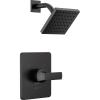 imageDelta Faucet Velum 14 Series SingleFunction Black Shower Faucet Set Valve Trim Kit Shower Handle Delta Shower Trim Kit Shower Set Matte Black T14237BL Valve Not Included
