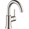imageDelta Trinsic Swivel Spout High Arc 1Hole Bathroom Faucet Polished Nickel Single Hole Bathroom Sink Faucet PushPop Drain Assembly Polished Nickel 559HAPNDSTStainless