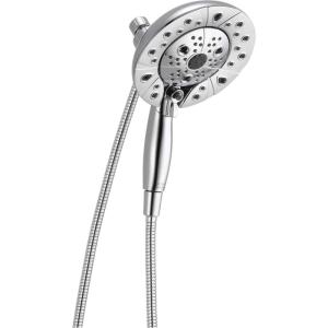 imageDELTA 5848025PK H2Okinetic In2ition 5Setting TwoinOne Hand Held Shower Head 25 GPM Water Flow ChromeChrome
