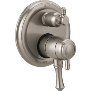 imageDELTA FAUCET T27897SS Stainless Cassidy Traditional Monitor 17 Series Valve Trim with 3Setting Integrated Diverter