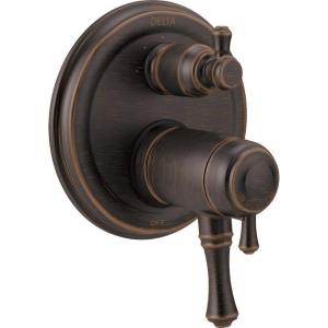 imageDELTA FAUCET T27T897SS Stainless Cassidy Traditional TempAssure 17T Series Valve Trim with 3Setting Integrated DiverterVenetian Bronze