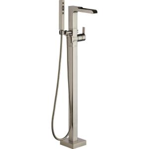 imageDELTA FAUCET T4768BLFL Tub Filler with Handshower FloorMount Matte BlackStainless