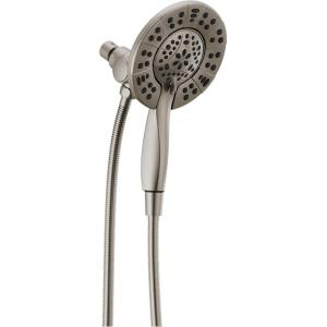 imageDelta Faucet 4Spray In2ition Dual Shower Head with Handheld Spray Brushed Nickel Shower Head with Hose Showerheads ampamp Handheld Showers Handheld Shower Heads Stainless 58499SSStainless