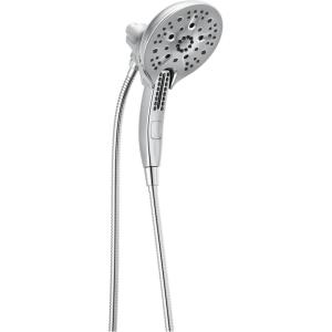imageDelta Faucet 5Spray In2ition 2in1 Dual Hand Held Shower Head with Hose Chrome 5862025PK25 GPM Water Flow