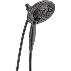 imageDelta Faucet 5Spray In2ition 2in1 Dual Shower Head with HandHeld Spray Oil Rubbed Bronze Hand Held Shower Head with Hose Handheld Shower Heads 25 GPM Shower Head Venetian Bronze 58569RB25PKVenetian Bronze