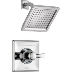 imageDelta Faucet Dryden 14 Series SingleFunction Shower Trim Kit with SingleSpray TouchClean Shower Head Champagne Bronze T14251CZ Valve Not IncludedChrome