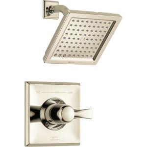 imageDelta Faucet Dryden 14 Series SingleFunction Shower Trim Kit with SingleSpray TouchClean Shower Head Champagne Bronze T14251CZ Valve Not IncludedPolished Nickel