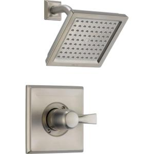 imageDelta Faucet Dryden 14 Series SingleFunction Shower Trim Kit with SingleSpray TouchClean Shower Head Champagne Bronze T14251CZ Valve Not IncludedStainless