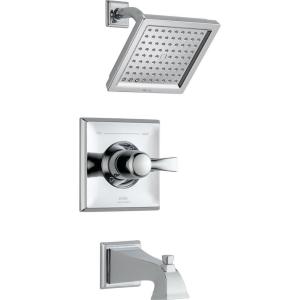 imageDelta Faucet Dryden 14 Series SingleFunction Tub and Shower Trim Kit with SingleSpray TouchClean Shower Head Champagne Bronze T14451CZ Valve Not IncludedChrome