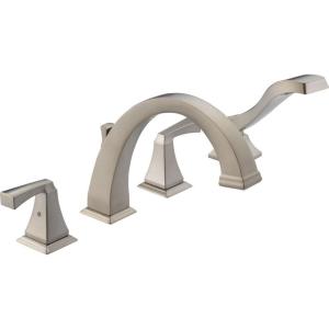 imageDelta Faucet Dryden Roman Tub Faucet with Hand Shower  T4751  Bath Faucet Handles ampamp Hand Shower Set  Chrome Valve Sold SeparatelyStainless