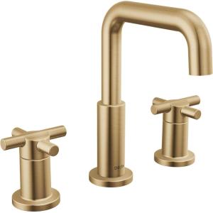imageDelta Faucet Nicoli Widespread Bathroom Faucet 3 Hole Gold Bathroom Faucet Bathroom Sink Faucet Drain Assembly Champagne Bronze 35894LFCZChampagne Bronze