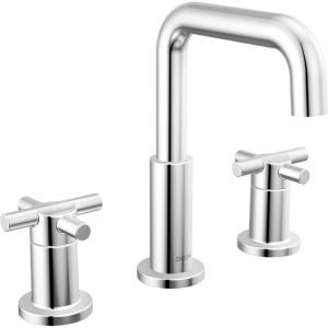 imageDelta Faucet Nicoli Widespread Bathroom Faucet 3 Hole Gold Bathroom Faucet Bathroom Sink Faucet Drain Assembly Champagne Bronze 35894LFCZChrome