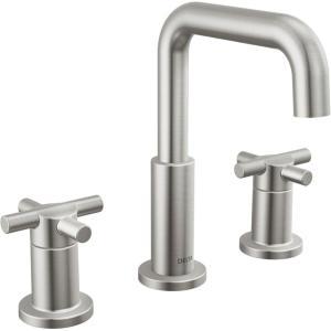 imageDelta Faucet Nicoli Widespread Bathroom Faucet 3 Hole Gold Bathroom Faucet Bathroom Sink Faucet Drain Assembly Champagne Bronze 35894LFCZStainless