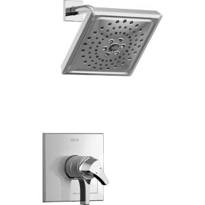 imageDelta Faucet T14274BL Monitor 14 Series H2Okinetic Trim Shower Only Only Matte BlackChrome