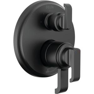 imageDelta Faucet Tetra 17 Series Chrome 3Setting Integrated Diverter Valve Trim Kit Chrome Diverter Valve Trim Kit Shower Trim Kit Lumicoat Chrome T27889PR Valve Not IncludedMatte Black