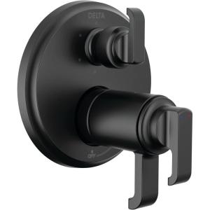 imageDelta Faucet Tetra 17T Series Matte Black 6Setting Integrated Diverter Valve Trim Kit Black Diverter Valve Trim Kit Shower Trim Kit Matte Black T27T989BL Valve Not IncludedMatte Black